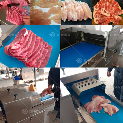 Automatic Horizontal Meat Cutting Machine for Fresh Beef Chicken Fish Pork Processing