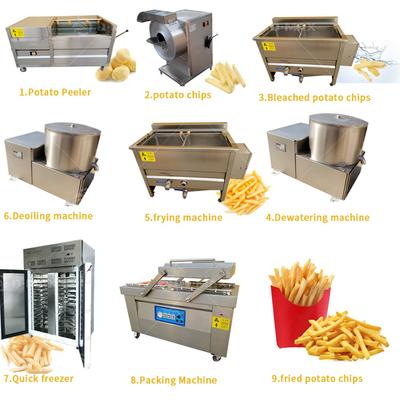 Semi-Automatic Potato Chips Production Line for Easy Operation and Automatic Control
