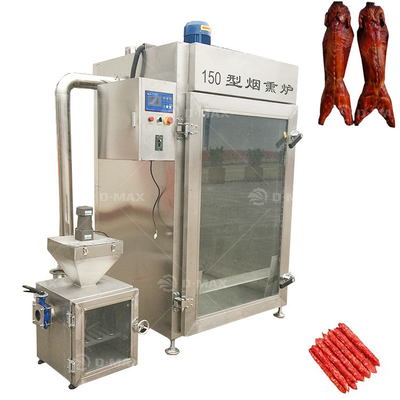 30kg/batch High Speed Smoked Fish Meat Baking Oven with Trolley and Smoking Device