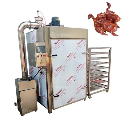 30kg/batch High Speed Smoked Fish Meat Baking Oven with Trolley and Smoking Device