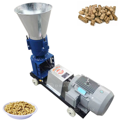 Animal Feed Pellet Making Machine with Adjustable Pellet Size and Flat Die Pressing