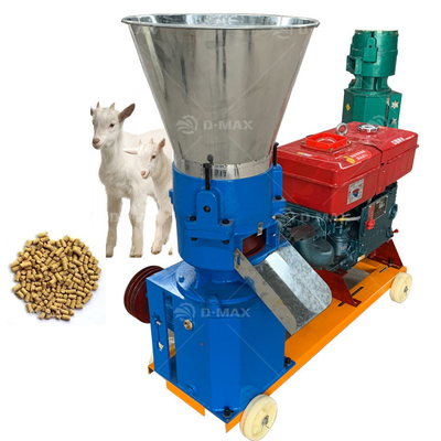 Animal Feed Pellet Making Machine with Adjustable Pellet Size and Flat Die Pressing