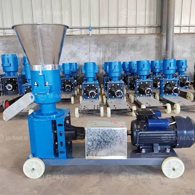 Animal Feed Pellet Making Machine with Adjustable Pellet Size and Flat Die Pressing