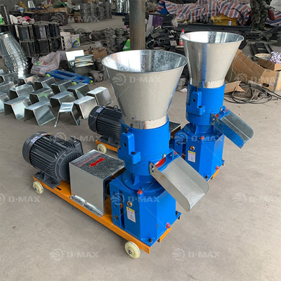 Animal Feed Pellet Making Machine with Adjustable Pellet Size and Flat Die Pressing