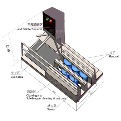 Get a Deep Clean with Our Type Induction Boot Washing Machine 760*480mm Cleaning Width
