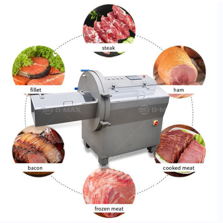 Slicing Frozen Meat Function Automatic Meat Slicer for Deli Bacon Chicken Ham Fish