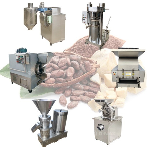 Electric Heating Cocoa Bean Shelling Nibs Grinding Machine Processing Line for High Output