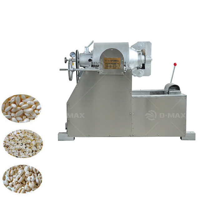 Easy Operation Automatic Air Flow Grain Rice Corn Wheat Quinoa Cereal Air Steam Puffing Puffed Machine