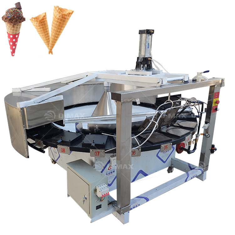 Ox Horn Crispy Cone Making Machine Ice Cream Cone Forming Machine with 300pcs/h Capacity